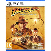 Game cover for 'Indiana Jones and the Great Circle' on PS5 with Indiana Jones and a map background.